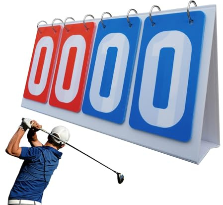 Tableau de Score Manuel | de Score de Tennis – Tableau de Score de Table, étanche 4 numériques, Portable, Multi-Sports, pour Badminton, Volley-Ball, Football