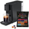 Tchibo Qbo ICONIC Premium Kapselmaschine inkl. 30 recyclebare Qbo Kapseln für Espresso, Caffè und Caffè Grande, kompaktes, innovatives Design, Dark Chrome