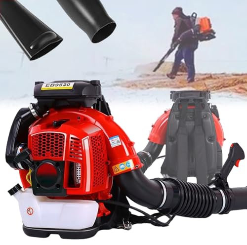 Soffiatore per foglie a benzina, 12000 giri/min, 95 cc, alimentato a gas, motore a 2 tempi, per la cura del prato, per la cura del giardino, soffia efficacemente erba, polvere detriti e neve