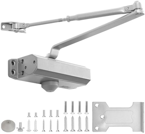 Automatic Garage Door Closer – HBL’ Adjustable Closing & Latching Speed, Overhead Door Closer Durable Sprayed Aluminum, Easy Installation, Also Ideal for Commercial Use.