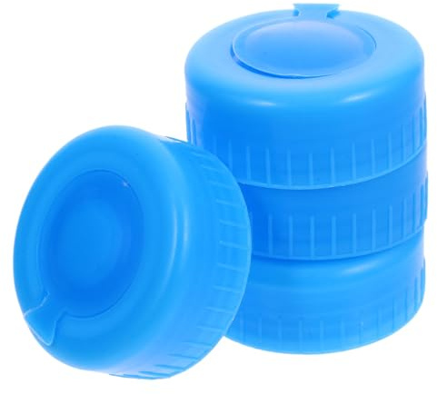 FRCOLOR Tapa de Repuesto para Jarra de Agua Rosca, Pack de 4 Unidades, Sellado Reutilizable Compatible Garrafas y Dispensadores, Tapa Segura para Uso Doméstico, Oficina y Viajes