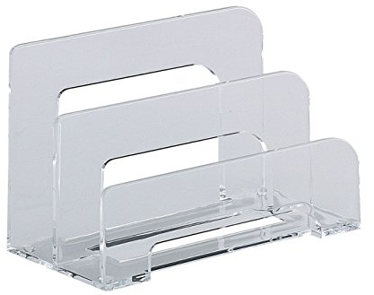 ALCO-Albert 4466 - Briefständer 75 x 150 x 95 mm, Acryl, mit 2 Fächern