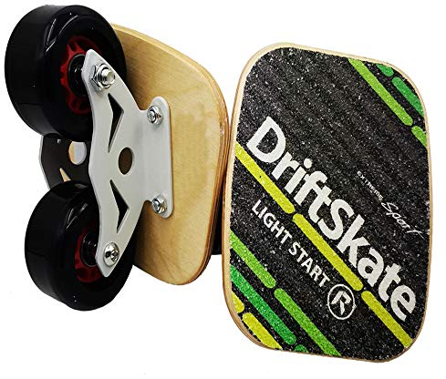 Outdoor Freeline Rollschuhe Road Drift Skates Platte mit PU-Rädern und ABEC-9 608 Kugellagern (Schwarz mit Ahornholzplatten)