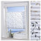 ourdeco® Plissee Filigran / 65 x 130 cm (Breite x Höhe) / Stoff: weiß, Muster: schwarz/lichtdurchlässig, gedrucktes Motiv Blätter