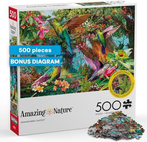 Buffalo Games - Hummingbird Garden - 500 Piece Jigsaw Puzzle for Adults