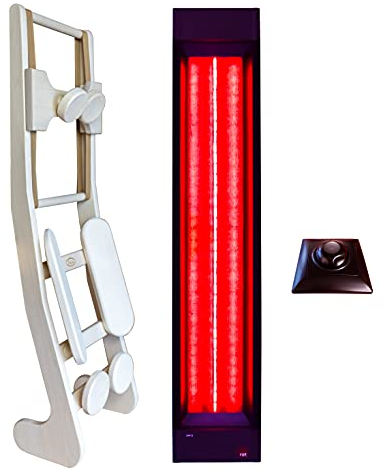 Infrarotmed Juego de radiadores térmicos profundos INFRAROTMED 500 W, regulador y respaldo para sauna y cabina de infrarrojos, cabina de calor, cabina reclinable, radiadores rojos, espectro completo,