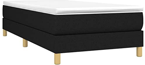 vidaXL Boxspring-sängram svart 80x200 cm tyg