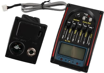 LCD 5 Band Acoustic Guitar Preamp EQ LC-5 Equalizer Tuner Piezo Pickup Equalizer Pickup Tuner per Chitarra Classica Elettrica