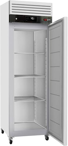 GGM Gastro | KSH600 | Kühlschrank Edelstahl ECO - 600 Liter - mit 1 Tür - Innenseite der Tür aus Kunststoff