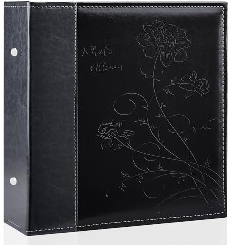 Miaikoe Album fotografico 10x15 600 foto, scatola con inserti, capacità extra grande, copertina in pelle, album fotografico da 600 foto orizzontali e verticali 10x15 cm, ideale per paesaggi di