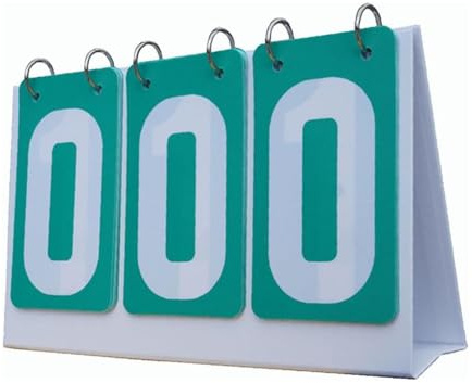 Easnea 3 Digit Portable Table Top Scoreboard Flipper, Multi Sports Score Flip Scoreboard, Competition Score Board Score Counter Score Reporter for Table Tennis Basketball Football (Green)