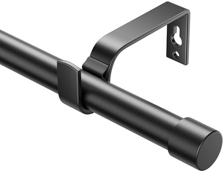 Barras de cortina extensibles 76-350 cm, diámetro de 19 mm, barra de cortina ajustable con tiradores para cortinas con ojales, elegantes barras decorativas para dormitorio