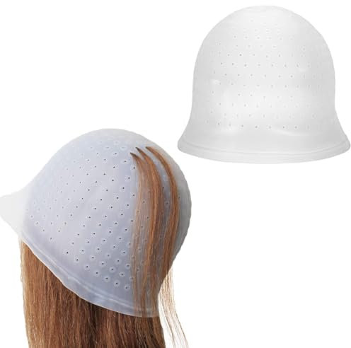 ZUWIJEQ Cuffia per Meches,Cappucci In Silicone Per Tinture Per Capelli,Tappo Per Colorare I Capelli,Cuffia Per Capelli Per Meches,Cappello Colorante per Capelli,Cuffia Capelli Meches con Ganci