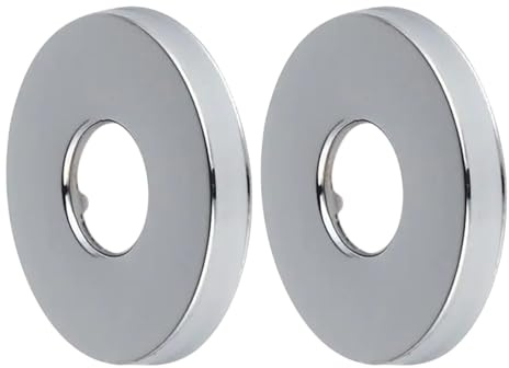 homeemoh 2pcs Stainless Steel Escutcheon Flange Cover, Faucet Wall Hole Decorative Cover Radiator Pipe Cover Shower Kitchen Tap Accessories, ID 21mm/OD 58mm/H 7mm