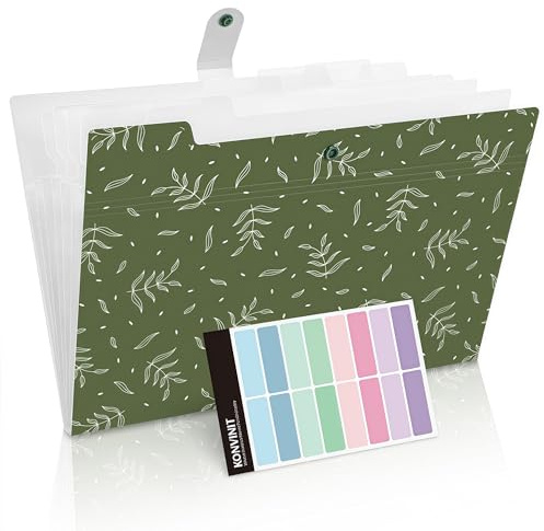 KONVINIT Trieur 6 Compartiments A4 Trieur Document,Olive | trieur document trieur a4 pochette