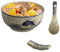 Ciotola Ramen in Ceramica, Ciotole Giapponesi per Ramen, 6 inch, con Cucchiai, 15x7.5cm Ciotoles da Zuppa in Porcellana per Noodle, Insalata, Muesli