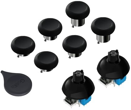 GuliKit Kit di ricambio per joystick magnetico TMR con tensione regolabile a 720°, per controller DualShock PS4, modulo di riparazione stick anti-deriva con 3 paia di cappucci per thumbstick