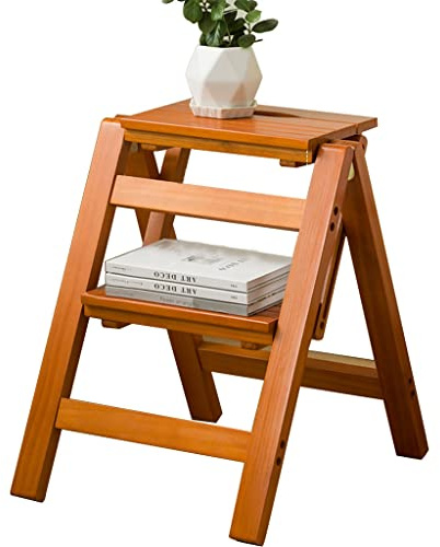 Escabeau pliable en bois pour escalade de cuisine et rangement domestique