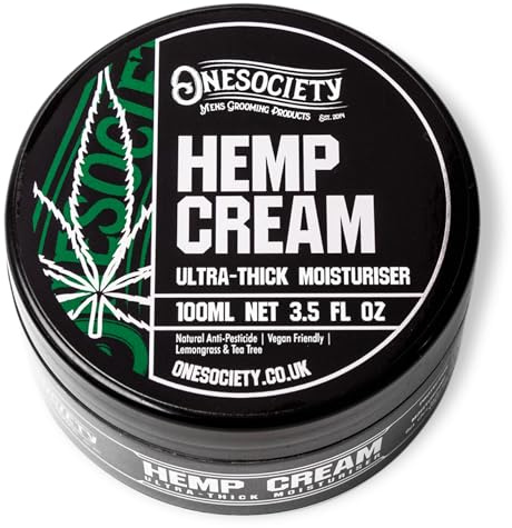 Hemp Skin Cream Vegan, Ultra-Hydrating, Protective Moisturiser with Hemp Seed Oil, Jojoba Oil, Tea Tree, Lemongrass, Natural Insect Repellent, 100% Natural Ingredients