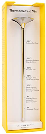 L’ATELIER DU VIN – Wine Thermometer - Stainless Steel - Savor your Wine at the Right Temperature