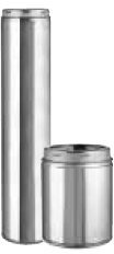 Metalbest 5UT-36 5 Inner Diameter - Ultra-Temp Class A Chimney Pipe - Double Wall - 36 Pipe Length - Stainless Steel