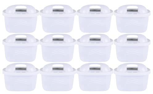 AquaHouse Water Filter Cartridges Compatible with Brita Maxtra, Maxtra+ Plus, & fits Maxtra Pro All-in-1 Filter jugs, fits Mavea & Marella (Pack of 12)