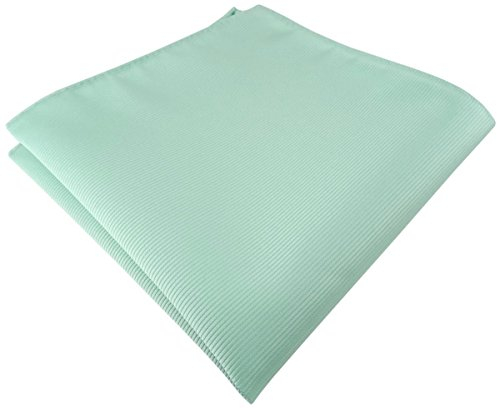 TigerTie Einstecktuch in mint grün einfarbig Uni Rips gemustert