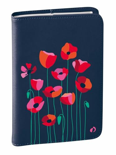 Quo Vadis - Samling: Bloom EUROTEXTAGENDA Canvas - Skoldagbok - Dagskalender 1 dag per sida (utom helger) - stort anteckningsutrymme - format 12 x 17 cm - vallmo - år 2023-2024