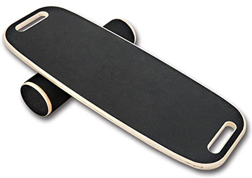 WoNicer Wooden Balance Board for Exercise,Suitable adult and beginner,Improve Your Surf and Skate Balance Skills.Reasonable design, Strong and Durable.