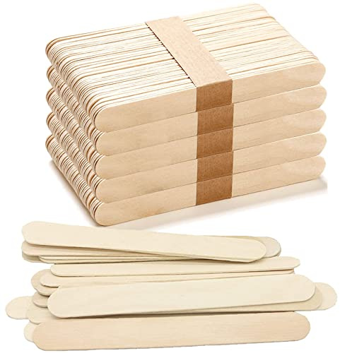Varillas de Madera, Varias Espátulas de Madera, Espátula Cosmética Desechable para La Depilación, Con Bordes Redondos y Limpios, Ideal También para Manualidades, 15 x 1,8 cm (300 unidades)