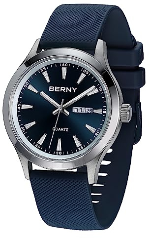 BERNY Fashion Casual Watch for Men 3ATM Waterproof Miyota 2105 Quartz