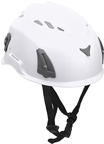 Ghzste D8 Kletterhelm, Outdoor-Sicherheitskopfschutz, Verstellbarer Helm Bergsteigen (Weiß)