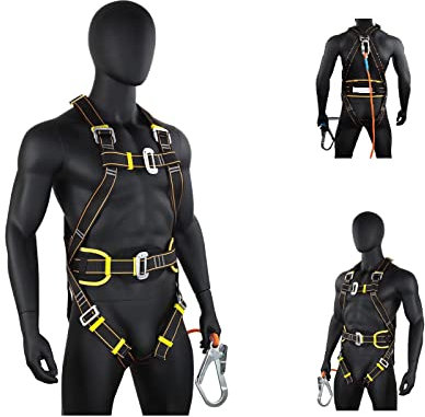 SwaYve Working at Height Safety Harness, Full Body Fall Protection Equipment Roof Work Climbing Harness