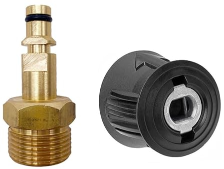 GIONAR High Pressure Washer Quick Connect Adapter for Karcher K2 K3 K4 K5 K6 K7 Series, Brass M22 14mm Hose Quick Connector for Pressure Washer Gun and Hose Conversion