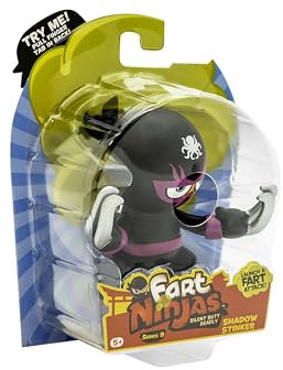 Fart Ninja | Figurines de Collection Shadow Stinker Series 9 | 10 bruits de Pets d’Un réalisme hilarant | 5 Ans et + Cadeaux et Jouets 8 à Collectionner, Noir