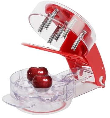 Dénoyauteur à Cerises Manuel Professionnel, Outil de Cuisine Compact pour Dénoyauter Olives Prunes Extracteur de Noyaux Multi Fruits Gadget de Cuisine