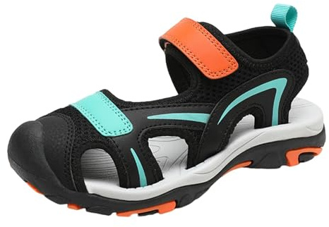Sandali Bambini, Scarpe per Bambini comode Suola Morbida Leggere Scarpe Casual per Ragazzi Ragazze Sandali alla Moda Scarpe da Spiaggia per Studenti (Orange Big Kids)
