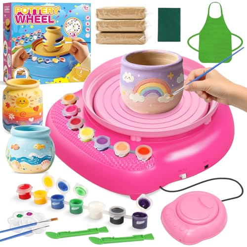 Fozcmisw Tour de Poterie Enfant 6-12 Ans,Kit Poterie avec Argile