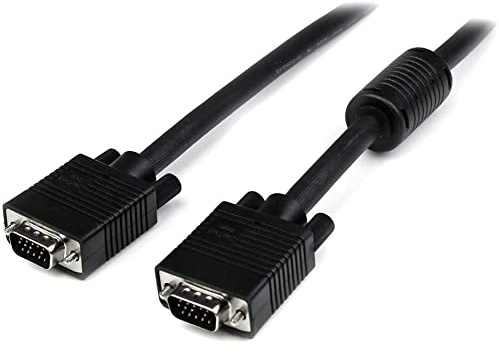StarTech.com 10 ft. (3 m) VGA to VGA Cable - HD15 Male to HD15 Male - Coaxial High Resolution - VGA Monitor Cable (MXT101MMHQ10) Black