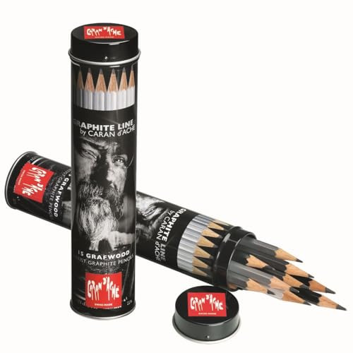 Caran d´Ache 0775.315 Graphite Line – Grafwood Sortiment mit 15 Härtegraden, 775.315