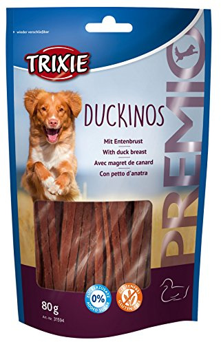 Trixie - Tx 31594 – Premio Duckinos, Strisce Da Masticare Con Contenuto Di Carne Di Anatra Al 63%, 80 G