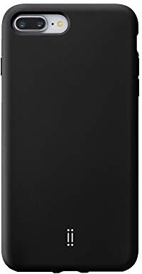 aiino - Strongly Case designed for iPhone 7 Plus and iPhone 8 Plus, Silicone Case, Shock and Scratch Proof, Wireless Charging, Soft Grip, High Impact Protection - Black
