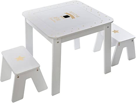 Table de Jeux et 2 Tabourets pour Enfant - Atmosphera