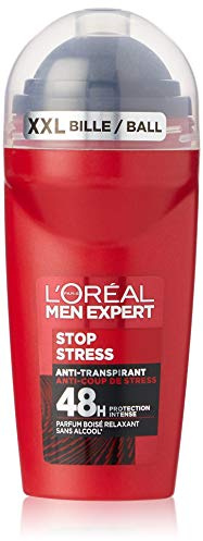 L'Oréal Men Expert Stop Stress Anti-Traspirante 48H Sfera 50 ml, Roll on, Fresca
