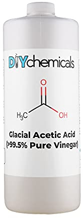 Glacial Acetic Acid 99.9% Concentration - High Purity Vinegar for Industrial & Home Use, Made in USA by DIY Chemicals - 1 Quart (33.8 fl oz)
