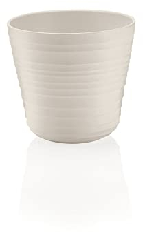 Guzzini - Tierra, Portavaso Singolo in Plastica Riciclata - Bianco Latte, Ø 12,8Xh12 cm | 1 lt - 196200156