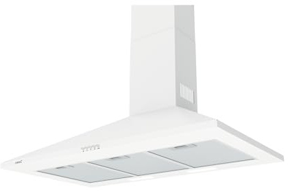 Cata Campana Extractora OMEGA 900 WH/M de Pared 3 Niveles de Extracción Control Mecánico Motor MTR3 Extra Silencioso Iluminación LED Fácil Instalación Acabado Color Blanco