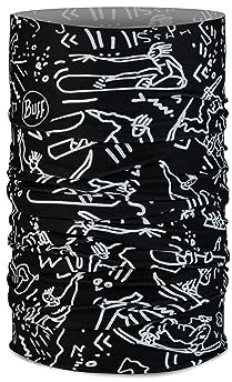 Buff Braga de cuello, Original EcoStretch, Niño Niña, Negro, Talla unica, Bufanda, Tubular, Multifuncion, Cuello y Cabeza, Correr, Caminar, Senderismo, Sostenible, Ligera