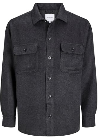 JACK & JONES Jjebradley Ollie Overshirt Ls Noos Pls skjortjacka, svart, 3XL