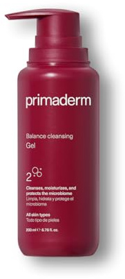 PRIMADERM - Balance Cleansing Gel | Gel Limpiador Facial Prebiótico | Con Niacinamida y Aeonome | Limpieza Profunda, Hidrata y Protege el Microbioma | Todo Tipo de Piel | 200 ml